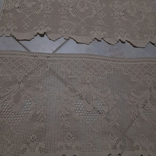 Handmade beige lace set of 2, like new