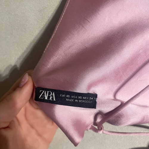 Zara crop top pink like new, size XS