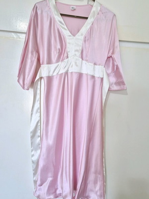 Satin pajama set new, pink, size S, Greek-made by Billy's