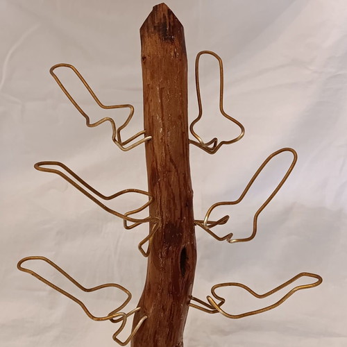 Amadeus Pipe Stand for 8 Pipes made from Heather Root used, 1980s