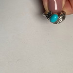 Handmade silver ring used with turquoise stone