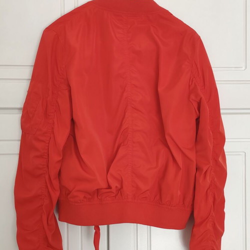 Bershka bomber lightweight summer jacket, red, size L
