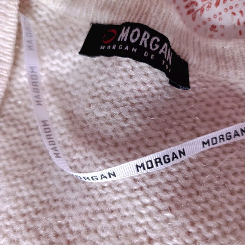 Morgan knitted wrap dress like new, beige mohair blend