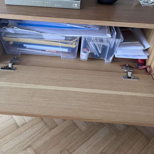 TV furniture like new with storage space and wooden veneer