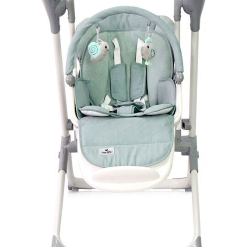 Lorelli Ventura 2 in 1 high chair and baby rocker green frosty, like new