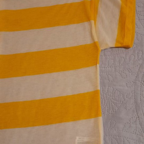 Φαρδιά μπλούζα H&M ριγέ σαν καινούργιο, άσπρη και κίτρινη