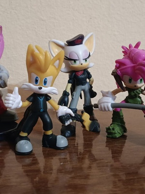 Sonic Prime figurine set used, 4 characters 5-7 cm
