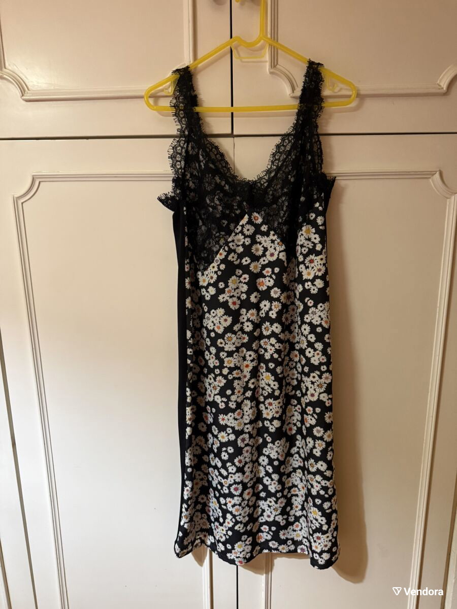 black lace slip dress zara ZARA ASYMMETRIC LACE DRESS ZW COLLECTION BLACK NEW FW25/26 XS-XL REF.  5919/200