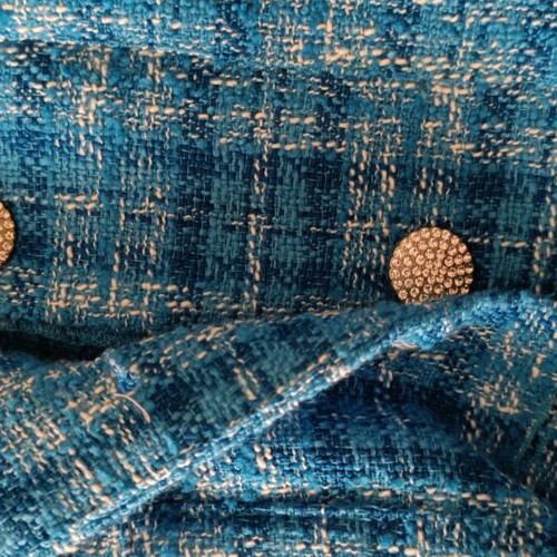 Zara Tweed Jacket XL like new, blue with white details