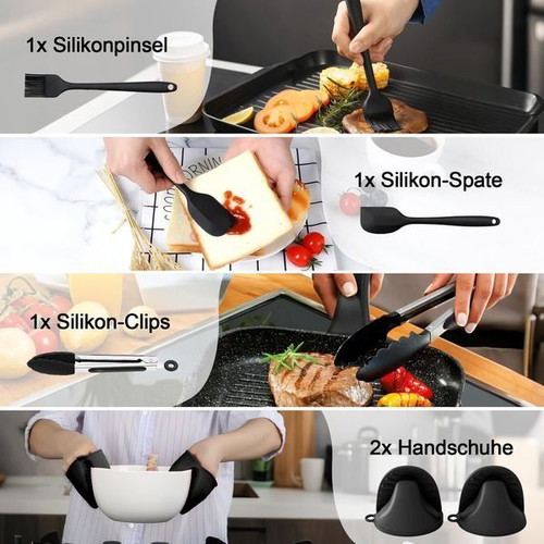 Airfryer accessories set for Cosori and Philips 6.2 l with silicone molds and grill rack