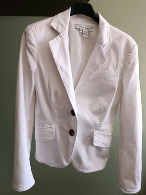 Zara white women's blazer used, fitted, size S