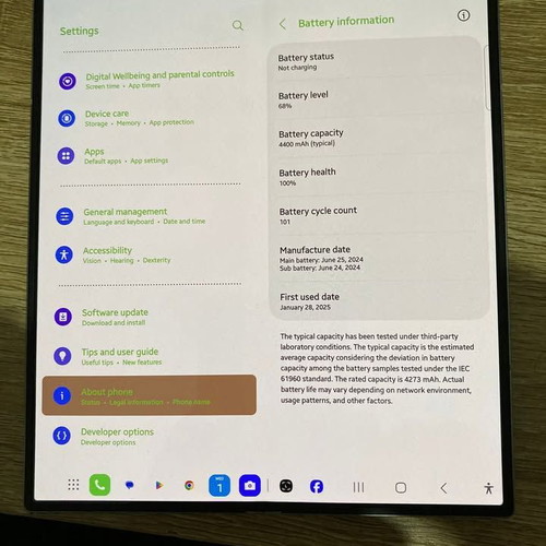 Samsung Galaxy Z Fold6 Dual SIM 12GB RAM 256GB smartphone, silver