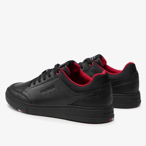 Tommy Hilfiger men's leather sneakers like new, black, size 45
