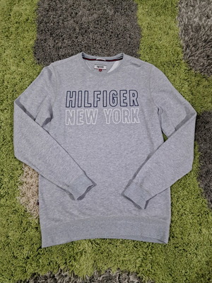 Tommy Hilfiger men's cotton sweatshirt size M like new, gray and blue