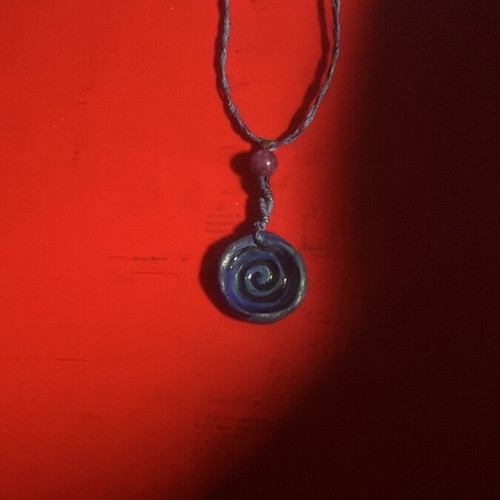 Whimsical fairy handmade necklace with amethyst bead