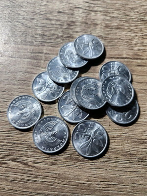 Unused 1973 20 Lepta Coins Pack of 12 New
