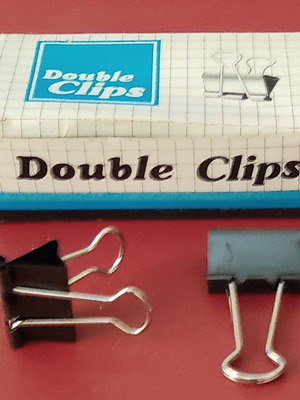 Double Clips black binder clips pack new, 3 boxes with 12 pieces