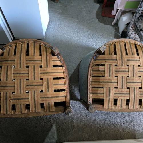 Vintage armchair set used, two pieces