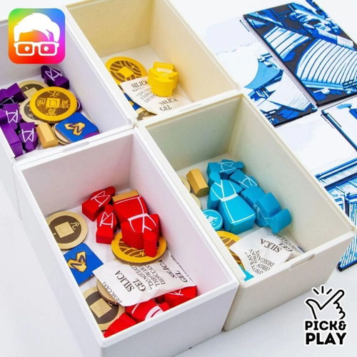 Iki Board Game Organizer with Thematic Lids, New