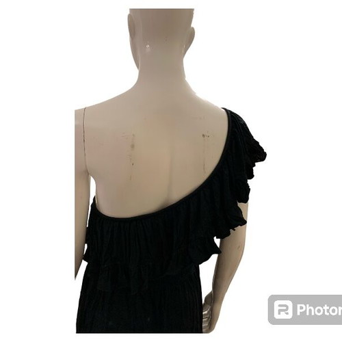 Juicy Couture black one shoulder dress like new, size L