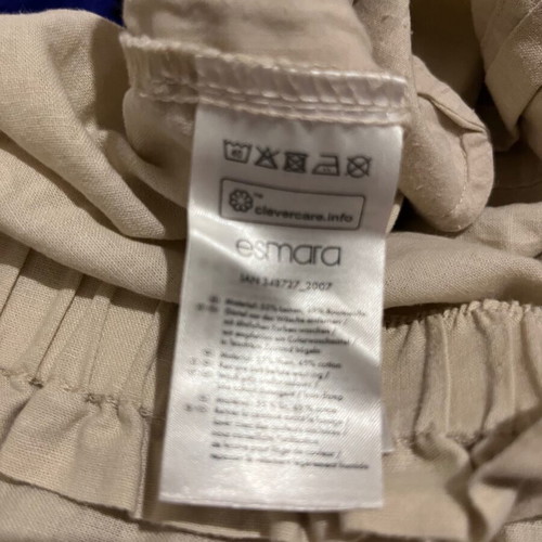 Linen skirt beige with belt like new, size M 38 10