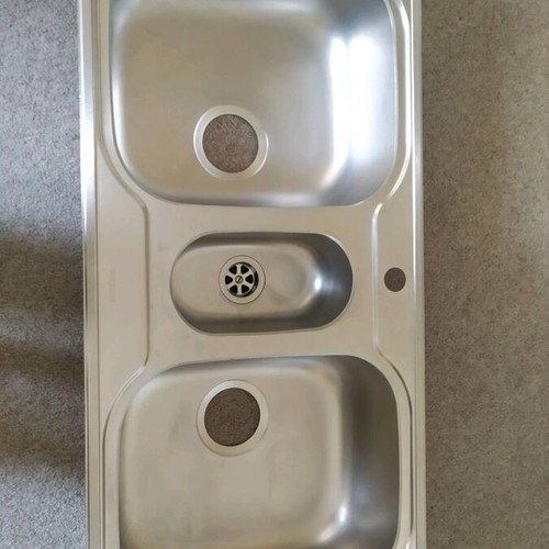 Inox Pyramis kitchen sink used 96x48 satin finish
