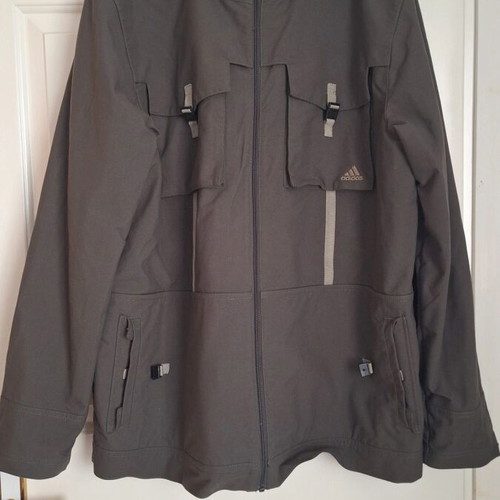 Adidas jacket size 2XL reversible to sleeveless, grey