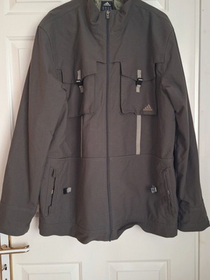 Adidas jacket size 2XL reversible to sleeveless, grey