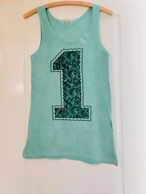 Ovs sleeveless top aqua long XS used, everyday wear