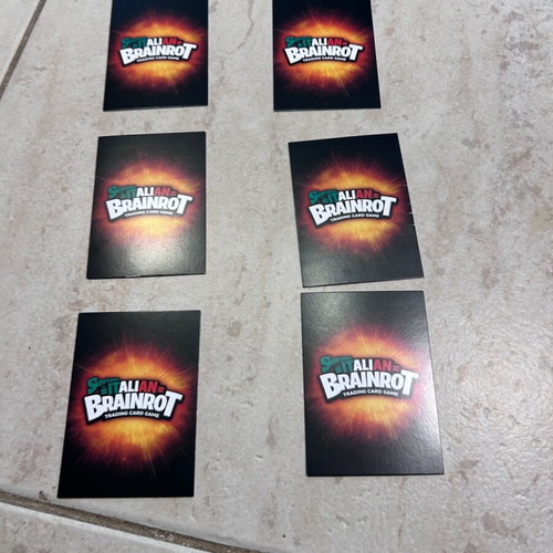 Brainrot cards rare, set of six, new