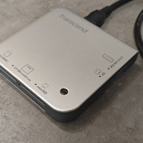 Transcend RDM2 13-in-1 USB 2.0 Card Reader σαν καινούργιο, ασημί