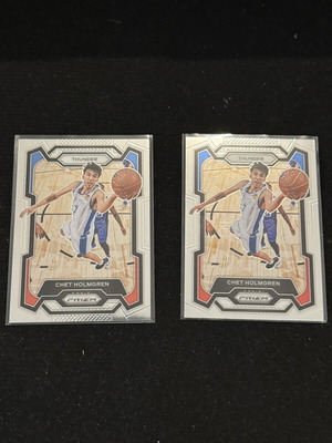 2024-25 Panini Hoops Chet Holmgren Cards like new, 2 pcs