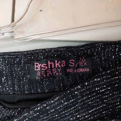 Bershka skirt used, iridescent, size XS-S, black
