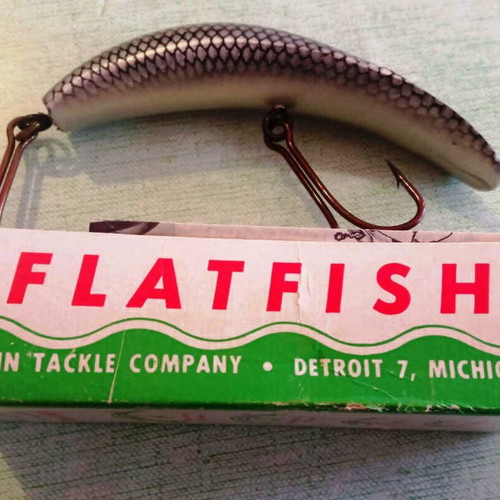 Helin Flatfish T55 Vintage Artificial Lure with Original Box & Leaflet