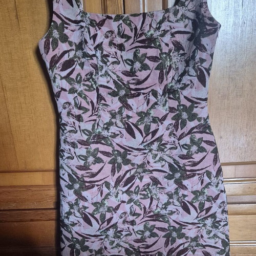 Anna Riska Monochrome Mini Brocade Dress like new, pink multicolor