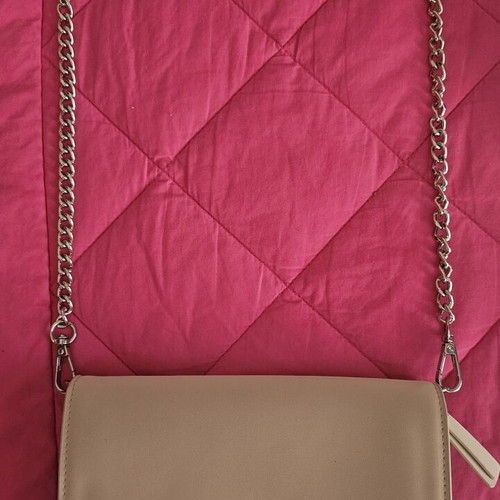Crossbody bag-wallet new, beige, many compartments