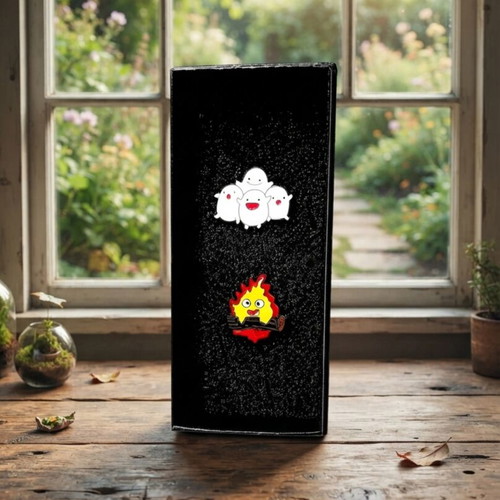 Studio Ghibli Warawara & Calcifer Enamel Pin Set New Limited Edition