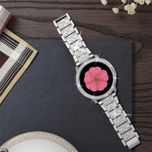 Stainless Steel Watch Band with Stones for Huawei and Samsung 18mm