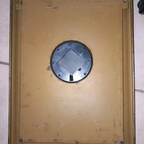Vintage metal wall clock frame analog used