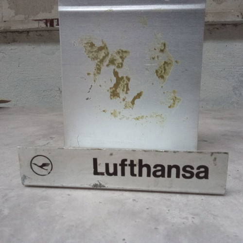 Lufthansa brochure stand used, 1980s vintage