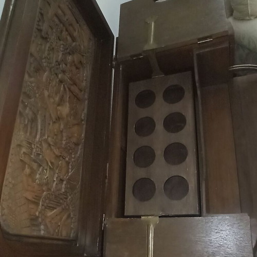 Authentic Chinese Bar Like New With Hand-Carved Details