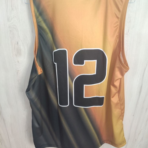 Play Sports men's basketball jersey L ochre/black number 12