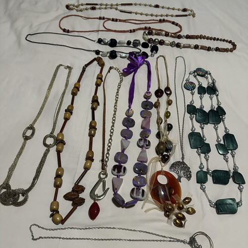 Necklaces pack of 12 various colors like new