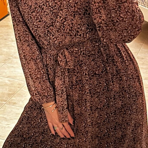 Floral maxi dress like new with transparency and knee-length lining Owtwo