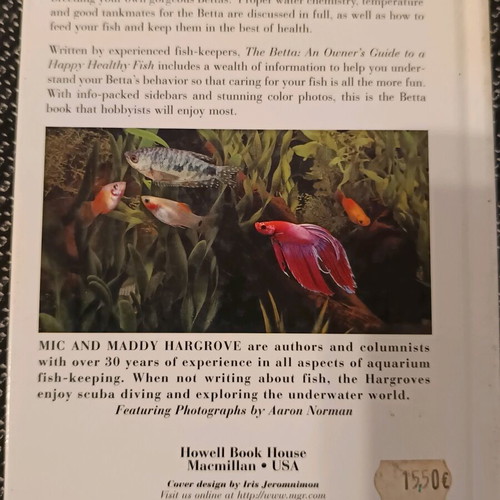 The Betta book like new, care guide for Siamese fighting fish