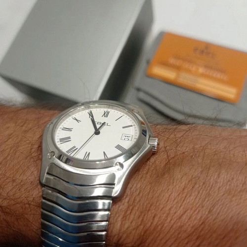Ebel 40mm steel men's watch new with box and papers