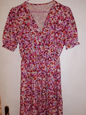 Floral dress, pink multicolor