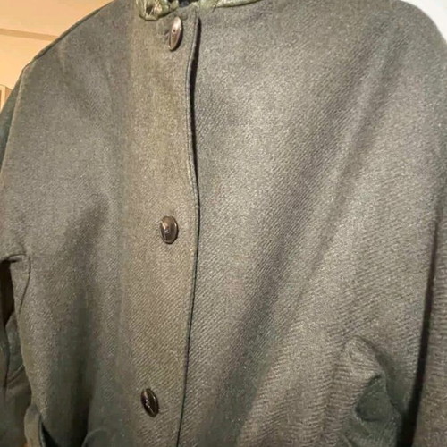 Zara wool coat with leather collar like new, size XS