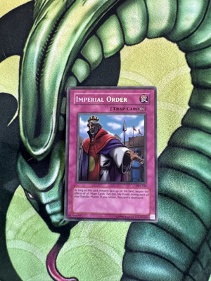 YuGiOh! Imperial Order card used from PSV print