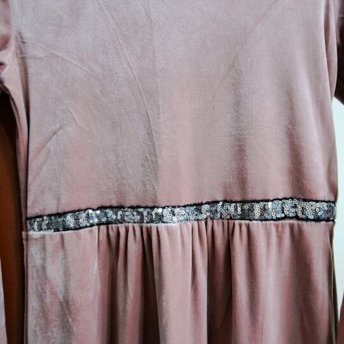 Girls' dress size 12 like new, pink with shiny details